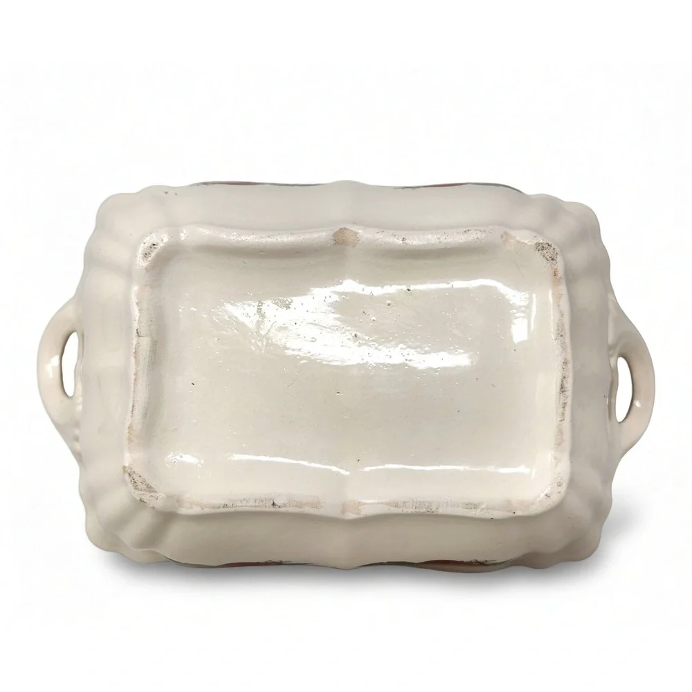 Vintage Ceramic Strawberry Covered Tureen Soup Bowl 11.5